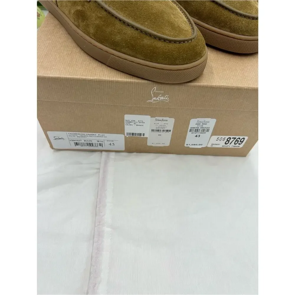Men's Christian Louboutin CHAMBELISS desert suede boots size 43 made in Italy